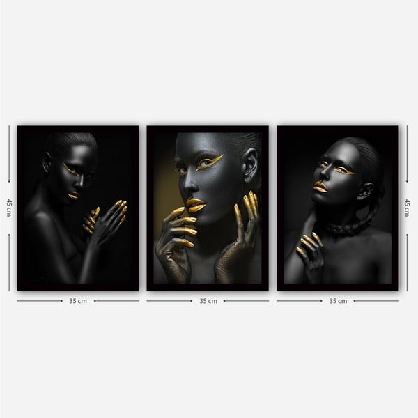 Obrazy v sadě 3 ks 35x45 cm – Wallity-image-2