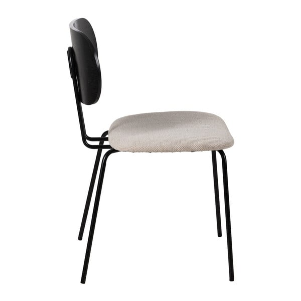 Bílo-černé jídelní židle v sadě 4 ks Cleo – Ixia-image-3