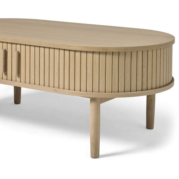 Konferenční stolek v dekoru dubu v přírodní barvě 60x120 cm Meta – Unique Furniture-image-2