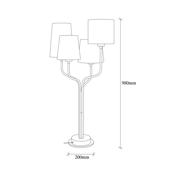 Bílá kovová stolní lampa s červenými stínidly Opviq lights Aposto-image-2