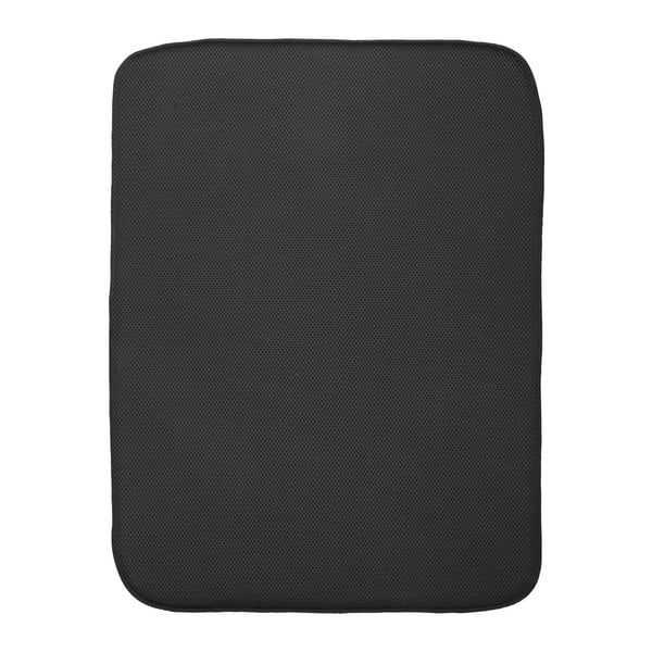 Černá podložka na umyté nádobí iDesign iDry, 24 x 18 cm