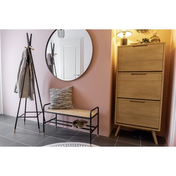 Černý/přírodní kovový botník s lavicí Loft – Wenko-image-1