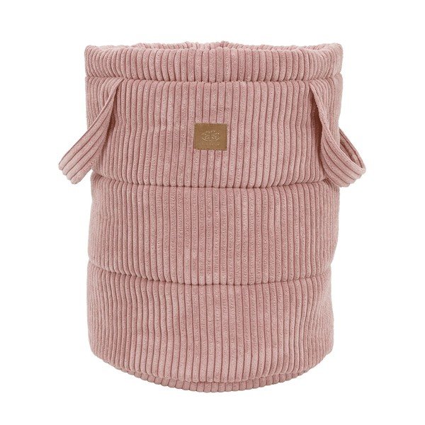 Růžový látkový dětský koš na hračky ø 39x50 cm – Meowbaby