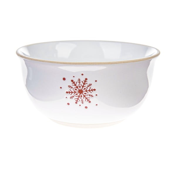 Bílá keramická miska s vánočním motivem ø 14 cm – Dakls