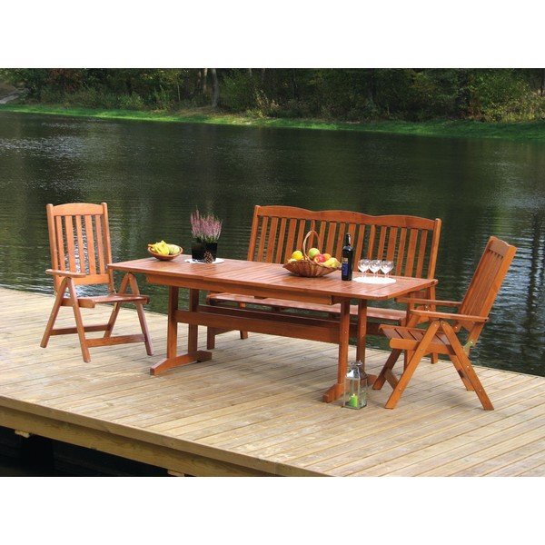 Zahradní jídelní stůl z borovicového dřeva 90x160 cm Luisa – Rojaplast-image-1