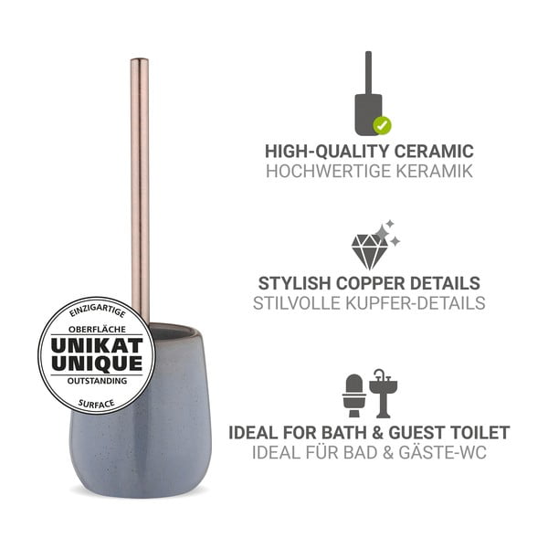 Šedá keramická WC štětka Sirmione – Wenko-image-3