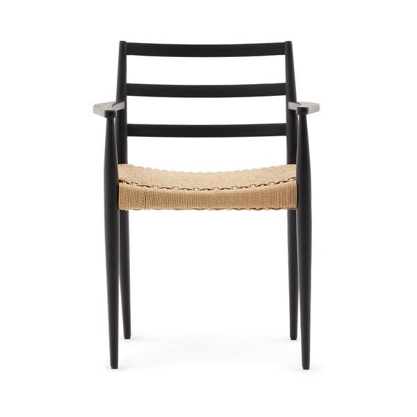 Jídelní židle  z dubového dřeva v černo-přírodní barvě v sadě 2 ks Analy – Kave Home-image-4