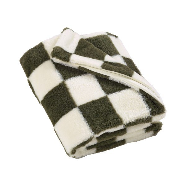 Bílá/zelená deka 130x170 cm Cosy Soft Checkerboard – Catherine Lansfield