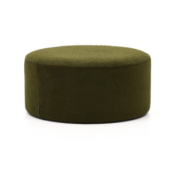 Zelený taburet z textilie bouclé Kaeli – Kave Home