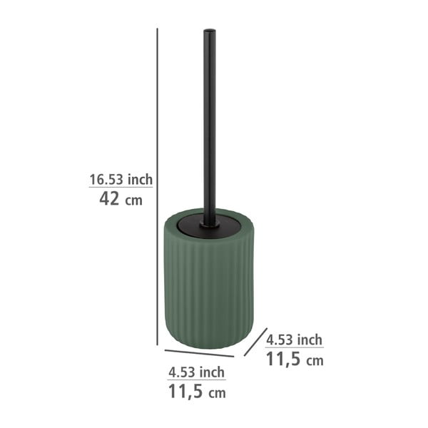 Zelený keramický toaletní kartáč Wenko Belluno-image-1