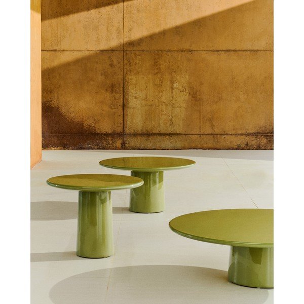 Betonový kulatý zahradní konferenční stolek ø 65 cm Albanella – Kave Home-image-2