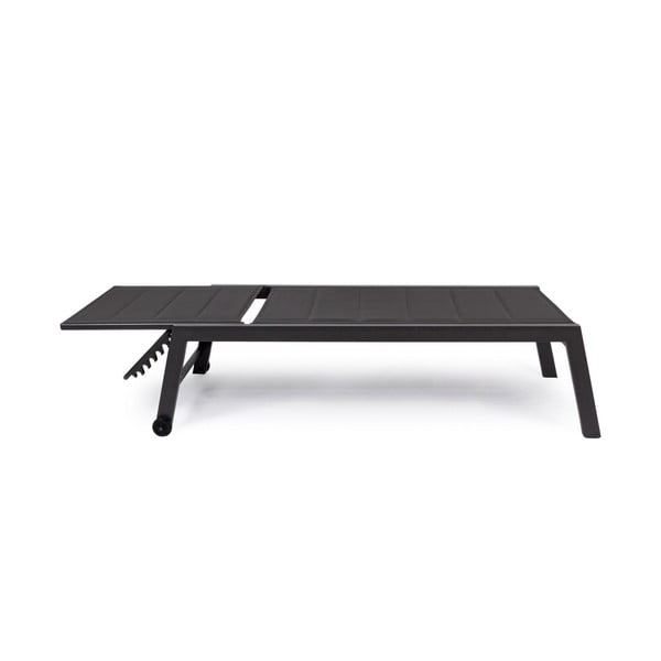 Antracitové kovové zahradní lehátko Hilde   – Bizzotto-image-2