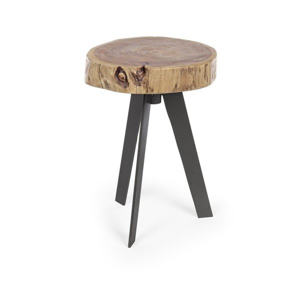 Odkládací stolek z akáciového dřeva Bizzotto Aron, Ø 32 cm-image-1