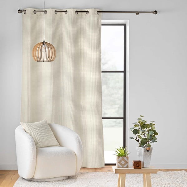 Béžový sametový závěs 140x260 cm Swing – douceur d'intérieur-image-3