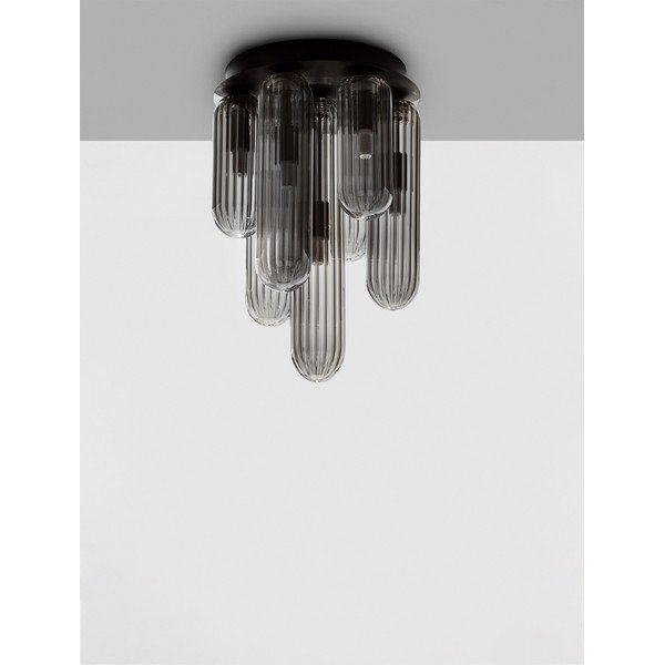 Šedé skleněné stropní svítidlo se skleněným stínidlem Gustave – Nova Luce-image-3