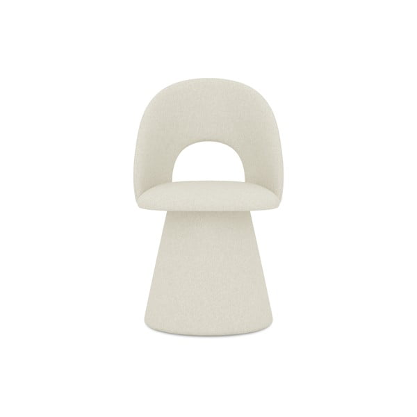 Krémové čalouněné jídelní křeslo Kalo – Makamii-image-1