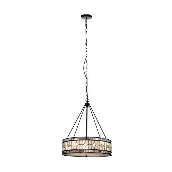 Kovové závěsné svítidlo se skleněným stínidlem ø 60 cm Waldorf – Premier Housewares