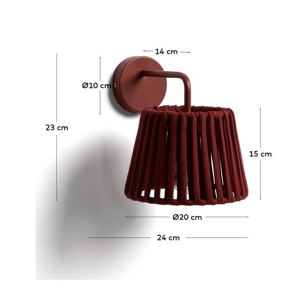 LED nástěnné solární venkovní svítidlo (výška 23 cm) Aldet – Kave Home-image-4