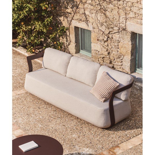 Hnědá/béžová čalouněná zahradní pohovka Tamaris – Kave Home-image-2