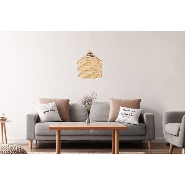 Světle hnědé závěsné svítidlo ø 20 cm – Opviq lights-image-1