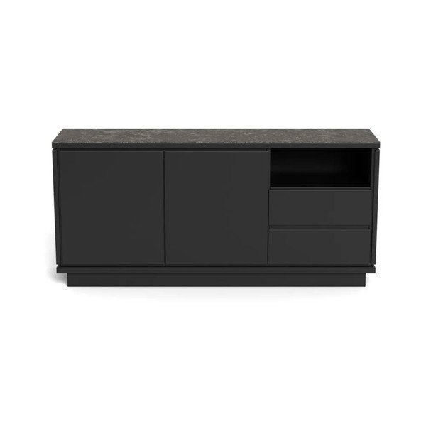 Černá komoda z MDF 160x75x40 cm Tribeca – Actona-image-3