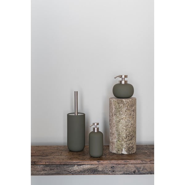 Tmavě zelený keramický dávkovač mýdla 120 ml Lotus Play – Mette Ditmer Denmark-image-1