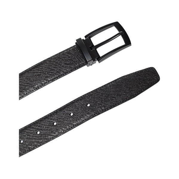 Černý kožený pánský pásek Ferruccio Laconi Thor, délka 90 cm-image-2