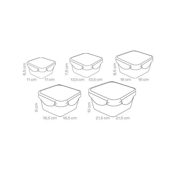 Krabičky na jídlo 5 ks Freshbox – Tescoma-image-2