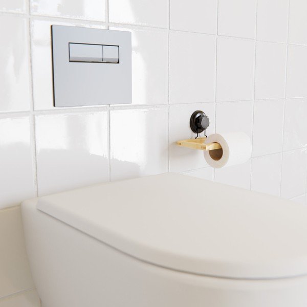 Bambusový samodržící držák na toaletní papír Compactor Bestlock SPA-image-4