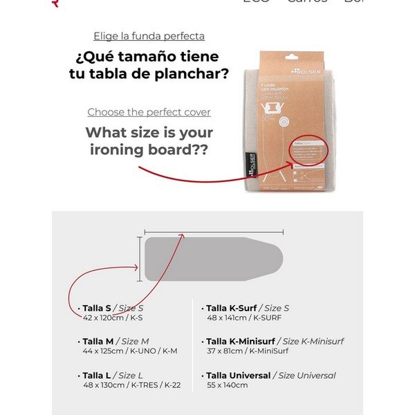 Potah na žehlicí prkno 140x55 cm Universal – Rolser-image-1