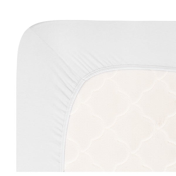 Bílé napínací prostěradlo jersey 90x200 cm Boxspring – Andrea Simone-image-1