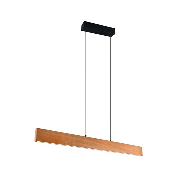 LED závěsné svítidlo v přírodní barvě s dřevěným stínidlem Edgewood – Trio-image-3