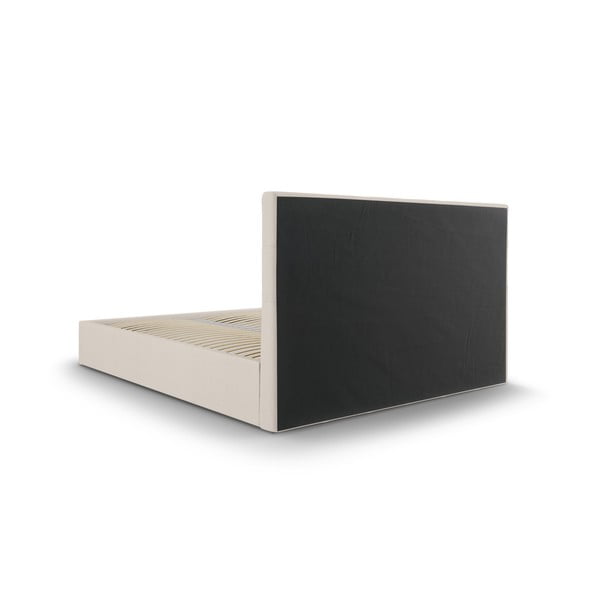 Béžová čalouněná dvoulůžková postel s úložným prostorem s roštem 180x200 cm Nerin – Mazzini Beds-image-4