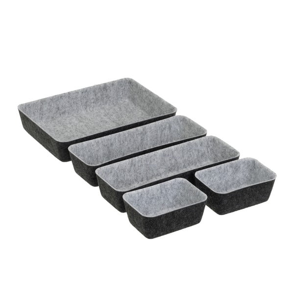 Látkové organizéry do šuplíku v sadě 5 ks – Casa Selección-image-2