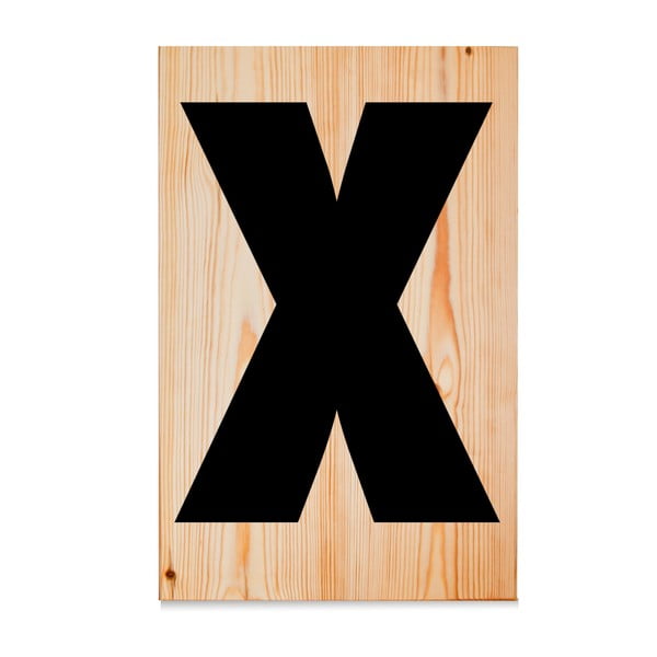 Dřevěná cedule Letters X