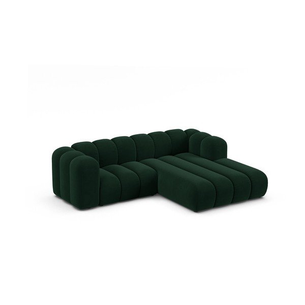 Tmavě zelená rohová pohovka (pravý roh) Lupine – Micadoni Home-image-1