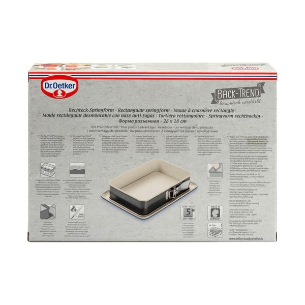 Ocelová pečící forma s keramickým povrchem Dr. Oetker, 28 x 18 cm-image-3