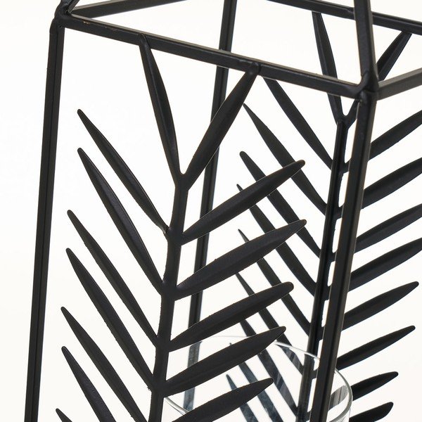 Černá kovová lucerna Casa Selección, výška 40,5 cm-image-2