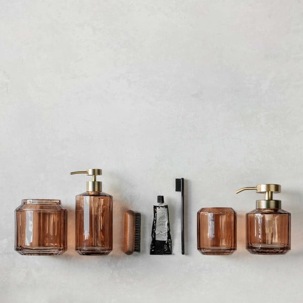 Hnědý skleněný kelímek na zubní kartáčky Vision – Mette Ditmer Denmark-image-4