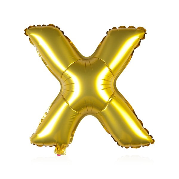 Balónek X zlaté, 30 cm