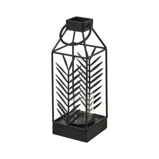 Černá kovová lucerna Casa Selección, výška 40,5 cm