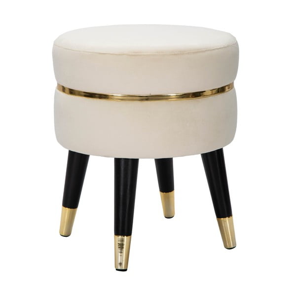 Krémová sametová podnožka Paris – Mauro Ferretti-image-2