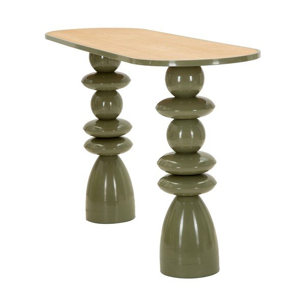 Zelený kovový konzolový stolek 45x150 cm Metal Console – Mauro Ferretti-image-4