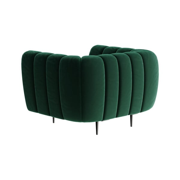 Tmavě zelené sametové křeslo Ghado Shel-image-3