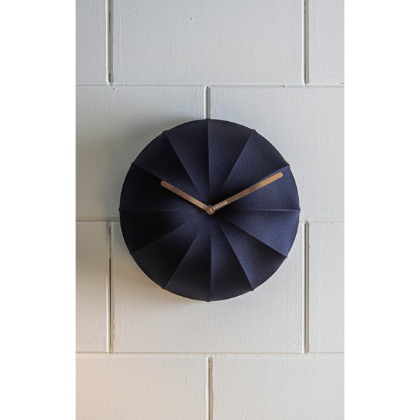Tmavě modré nástěnné hodiny Karlsson Stretch, ø 40 cm-image-1