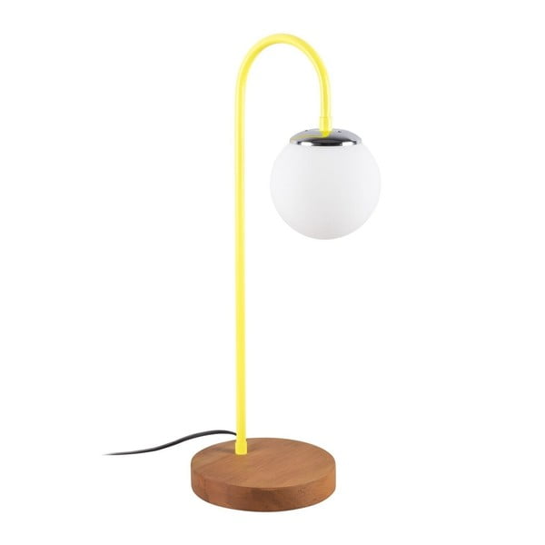 Stolní lampa s detailem ve žluté barvě Lanty Table Lamp, výška 57 cm