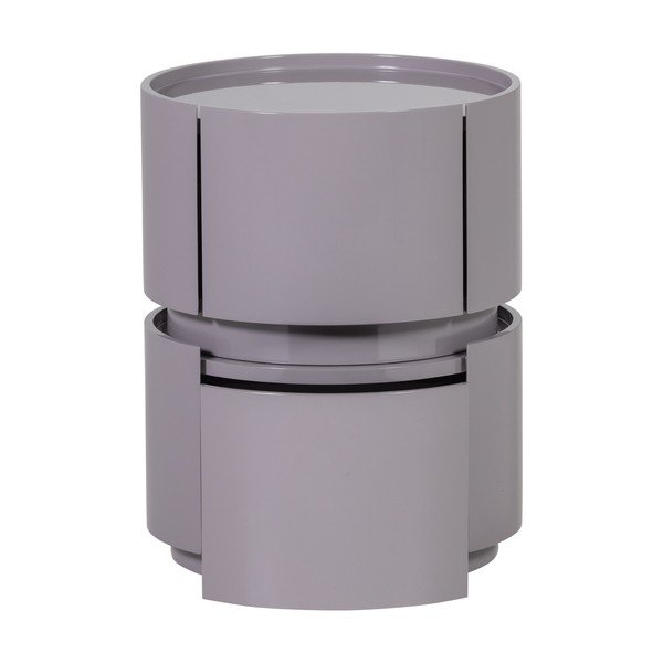 Světle šedý lesklý noční stolek Lunex – WOOOD-image-3