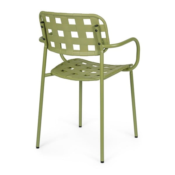 Zelené kovové zahradní židle v sadě 4 ks Clover   – Bizzotto-image-4