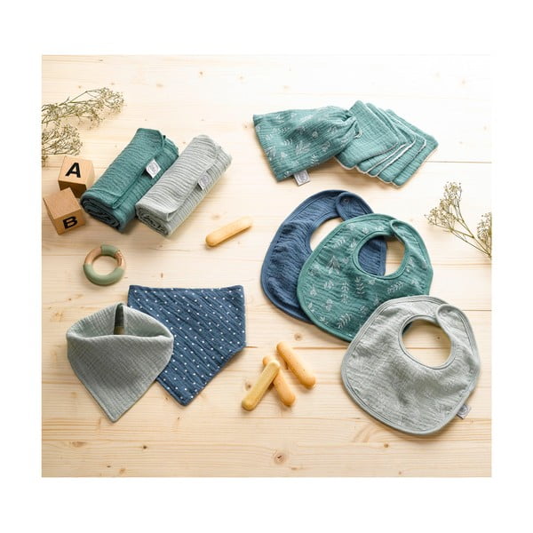 Zelené mušelínové slintáky v sadě 2 ks – Bébé Douceur-image-2