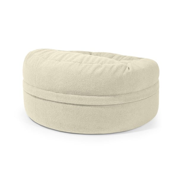 Krémový sedací vak z textilie bouclé Roll 105 – SLOWDOWN-image-3